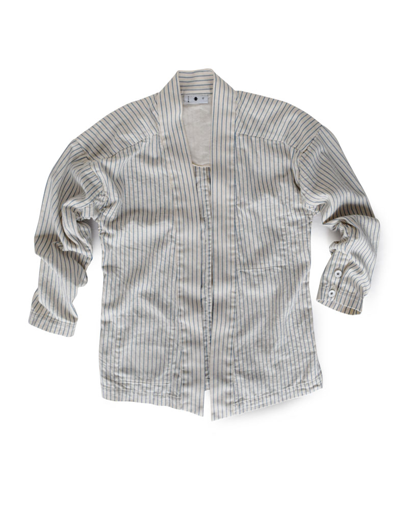 Yoshiyuki / YAMATO #4 "Chain Stripes" blue on white Image